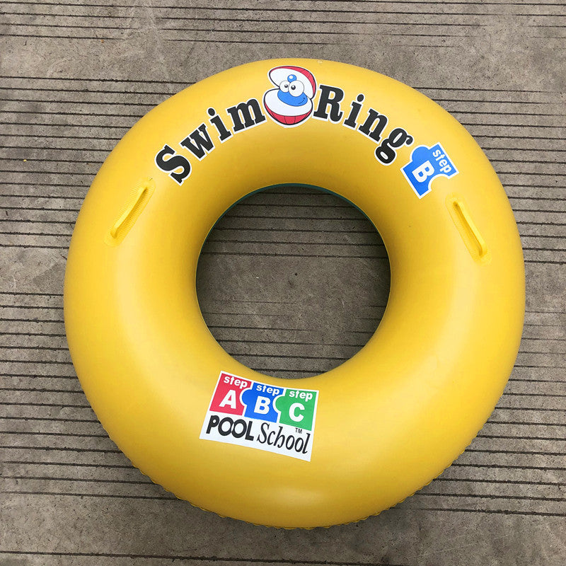 Inflatable swimming ring thickened adult