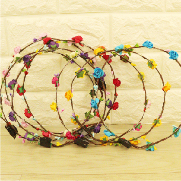 Colorful Rattan Luminous Headgear