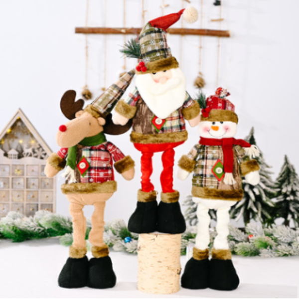 Christmas Retro Snowflake Lattice Doll