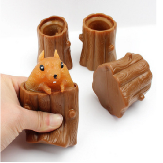 Evil squirrel stress relief toy