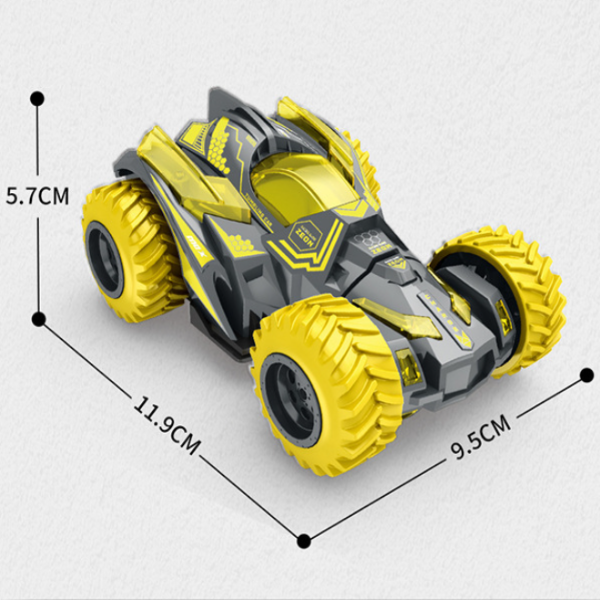 Inertial four-wheel drive rotating stunt car