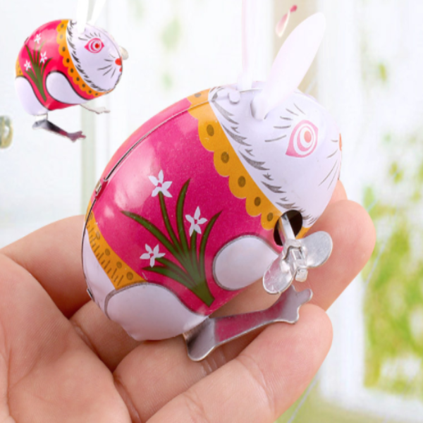 Clockwork Tiny Jumping Rabbit Toy