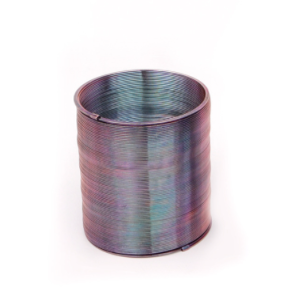 Metal spring rainbow ring