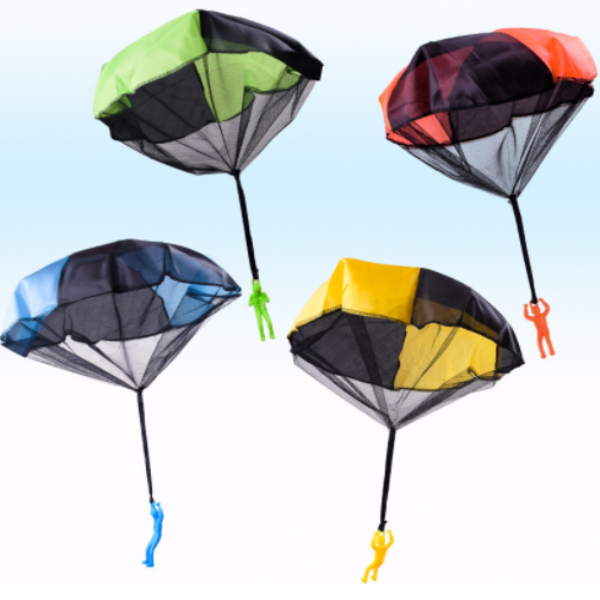 Hand throw parachute toy