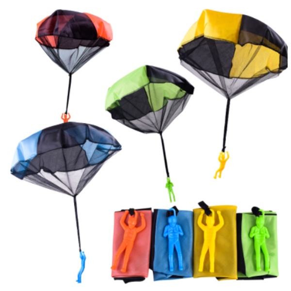 Hand throw parachute toy