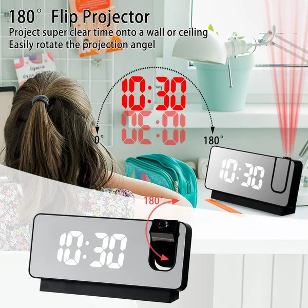 Projection alarm clock