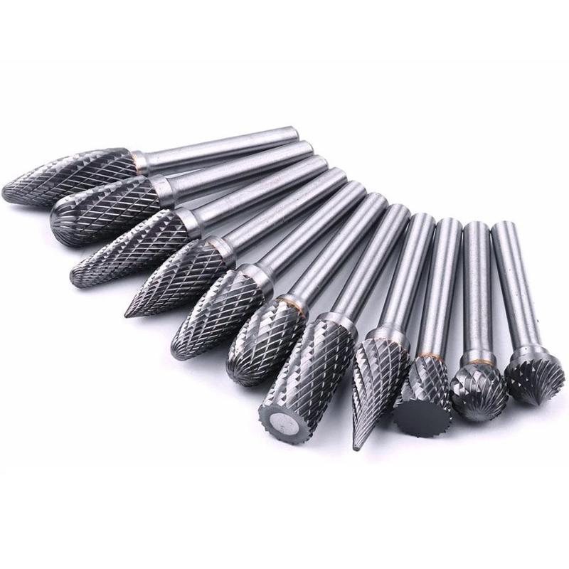 DOMOM 10-In-1 Tungsten Steel Grinding Head Set