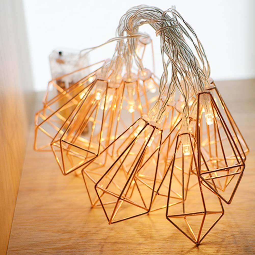 Geometric Diamond String Lights