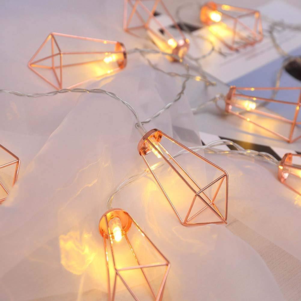 Geometric Diamond String Lights