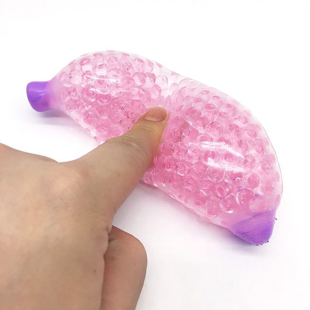 Sponge banana bead pressure release toy