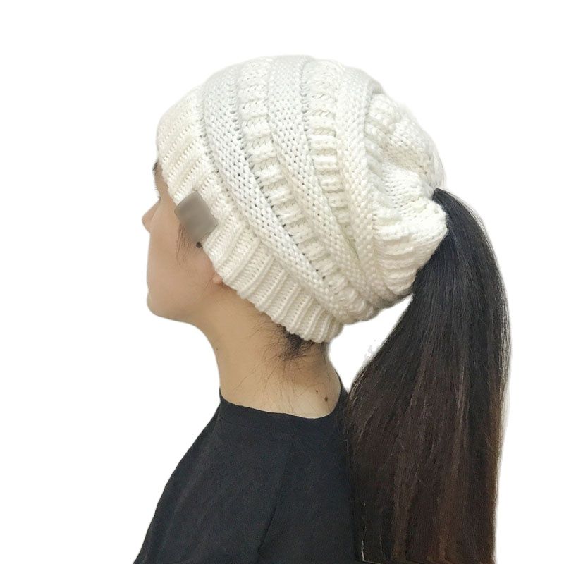 Women's round top knitting hat