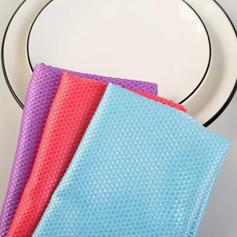 Microfiber Polishing Cleaning Fish Scale Dishcloth (5 Pcs)