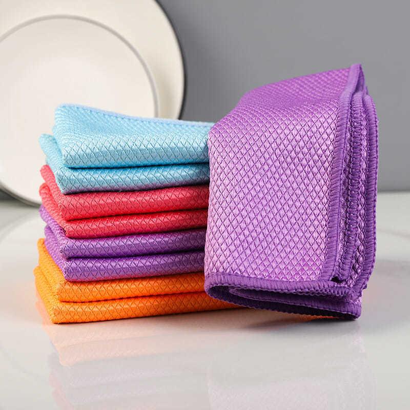 Microfiber Polishing Cleaning Fish Scale Dishcloth (5 Pcs)