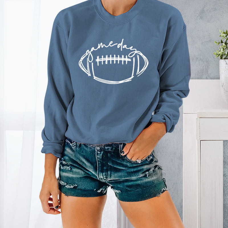 Rugby Print Long Sleeve Top