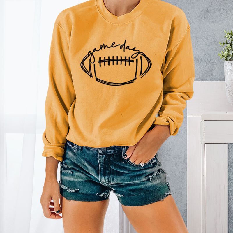 Rugby Print Long Sleeve Top