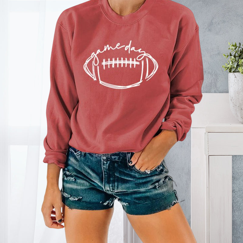 Rugby Print Long Sleeve Top