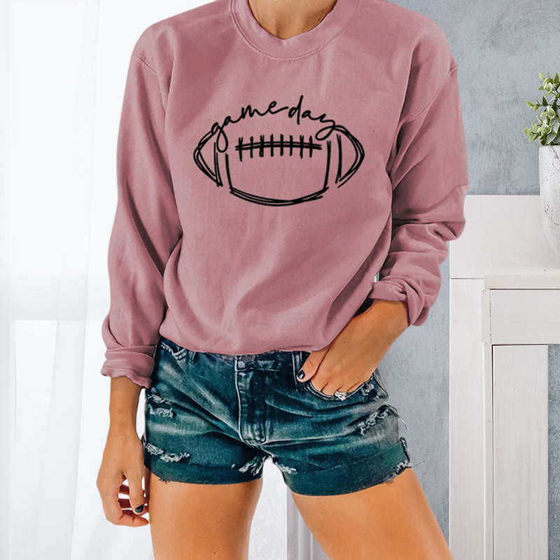 Rugby Print Long Sleeve Top