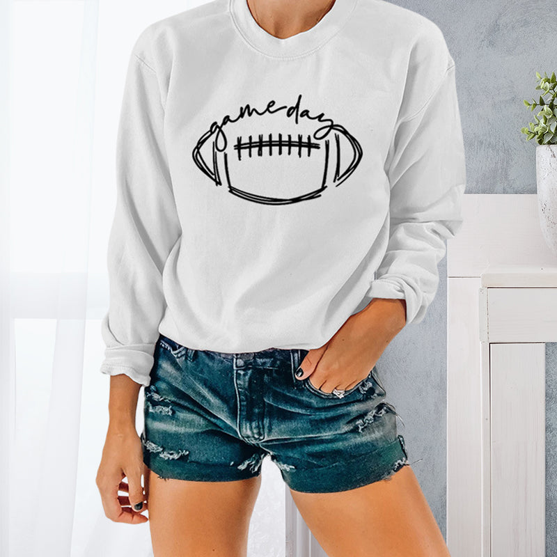 Rugby Print Long Sleeve Top