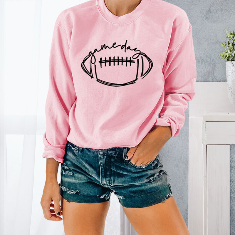 Rugby Print Long Sleeve Top