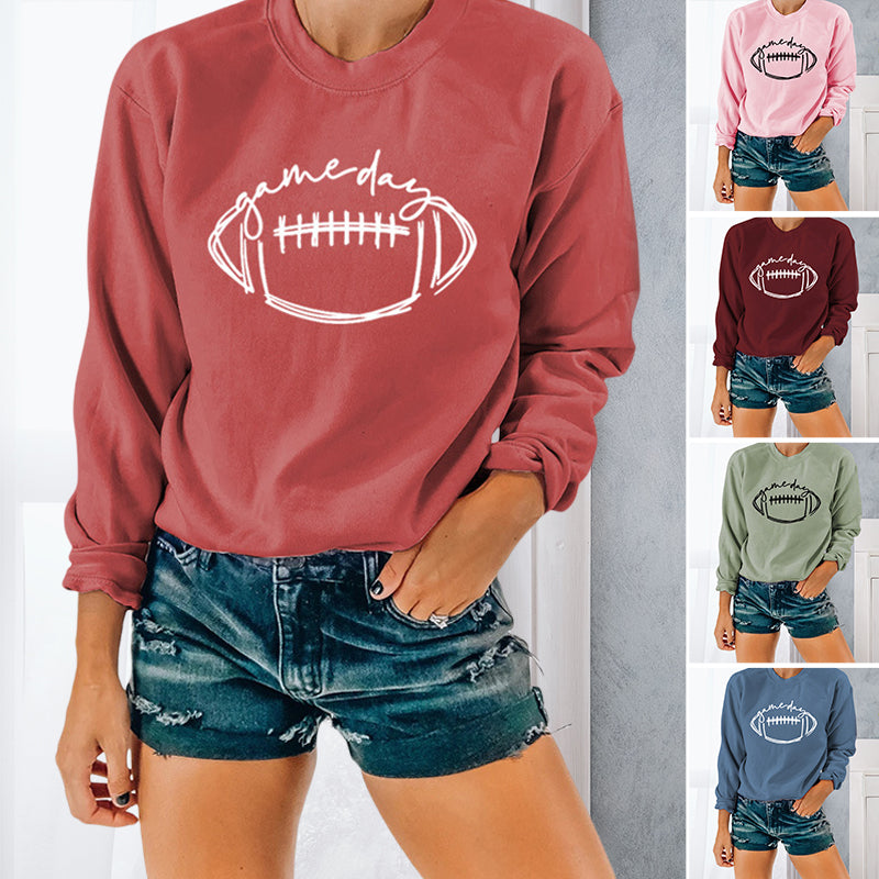 Rugby Print Long Sleeve Top