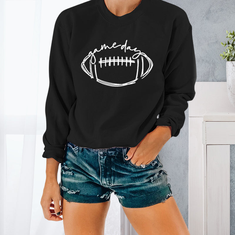 Rugby Print Long Sleeve Top