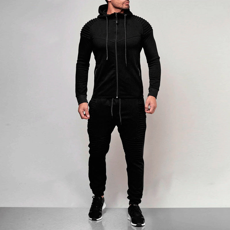 New Autumn and Winter Hooded Sweatshirt+Drawstring Pants