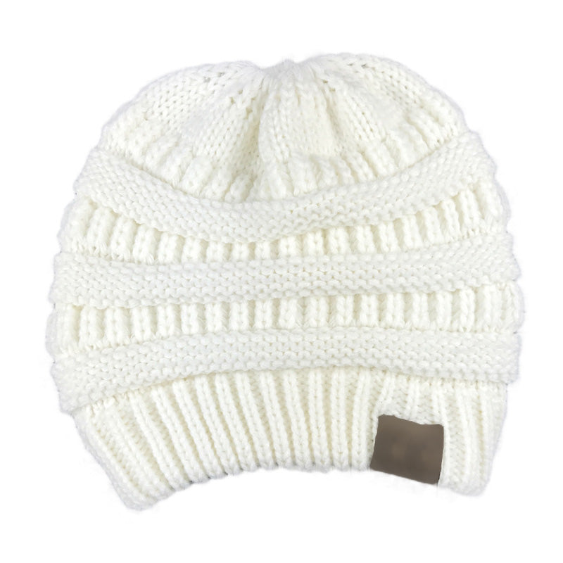 Women's round top knitting hat