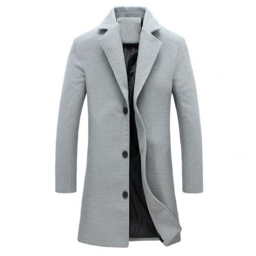 Solid single breasted coat