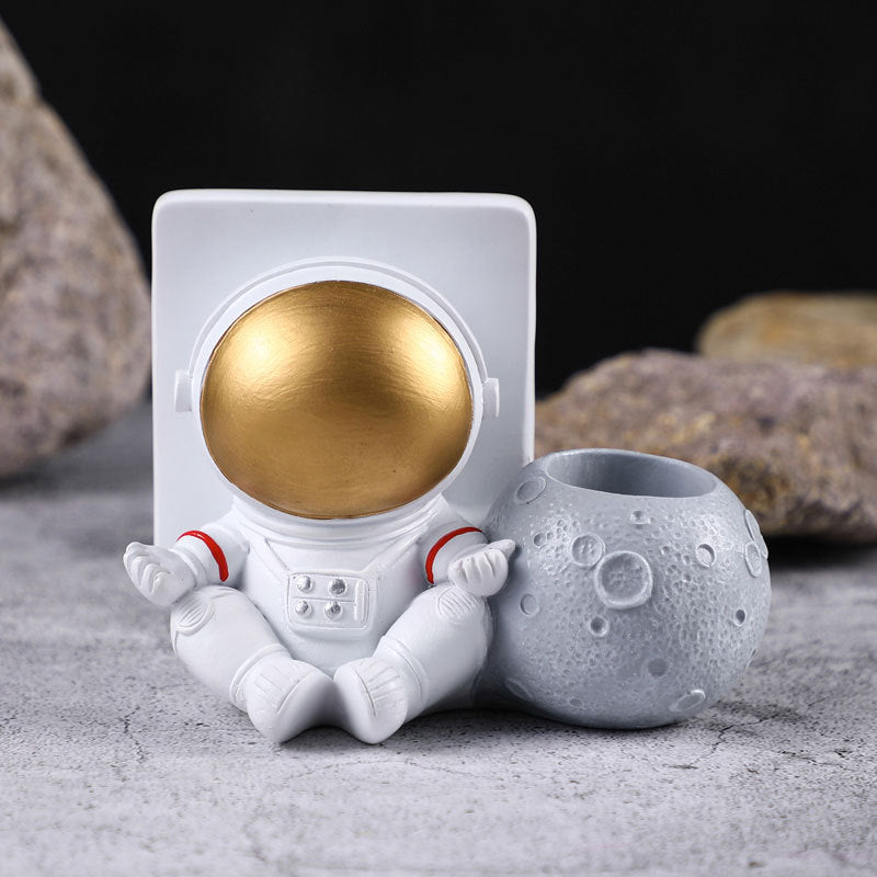 Astronaut Model mobile phone holder small night light