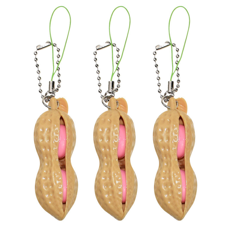 Extruded peanut rubber decompression toy