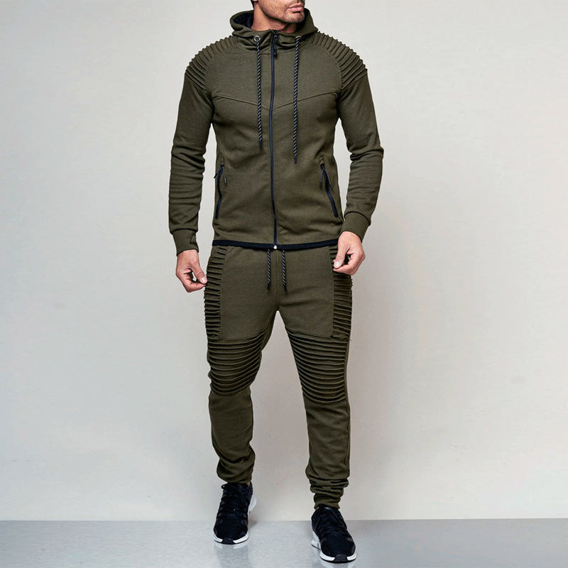 New Autumn and Winter Hooded Sweatshirt+Drawstring Pants