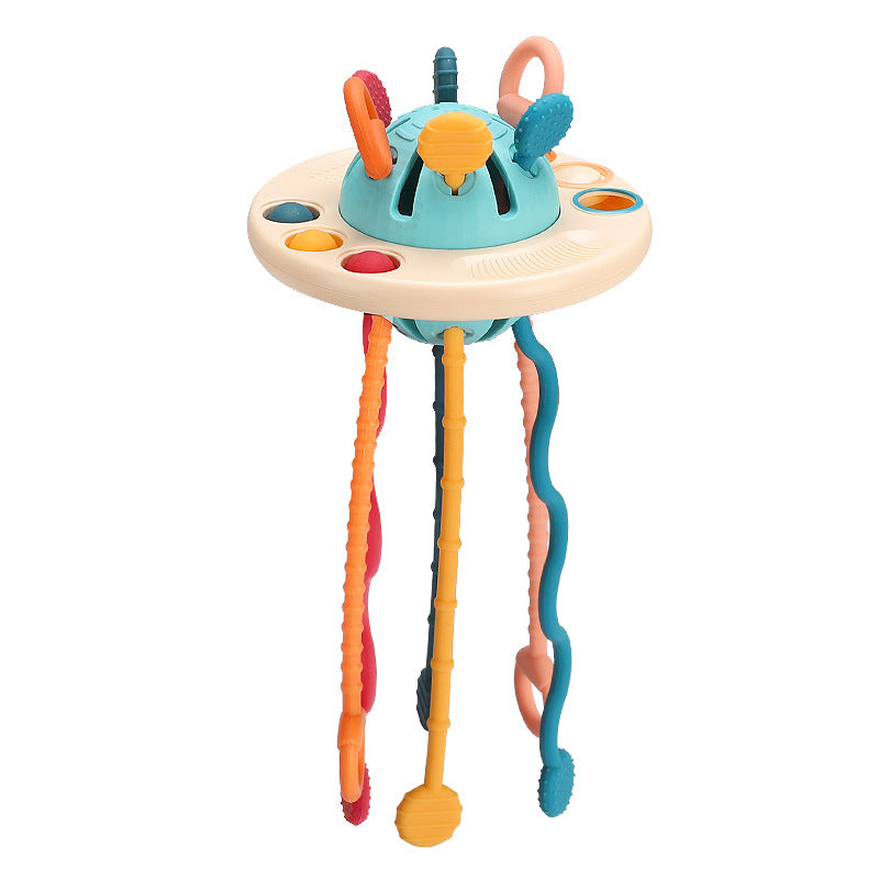 Pull silicone teething baby sensory toy