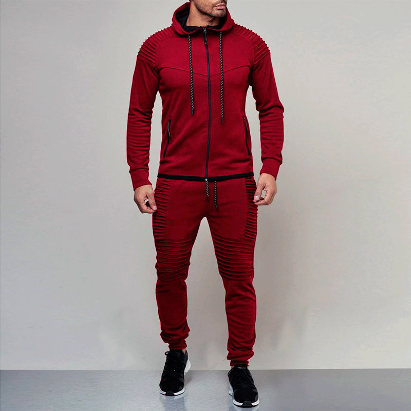 New Autumn and Winter Hooded Sweatshirt+Drawstring Pants