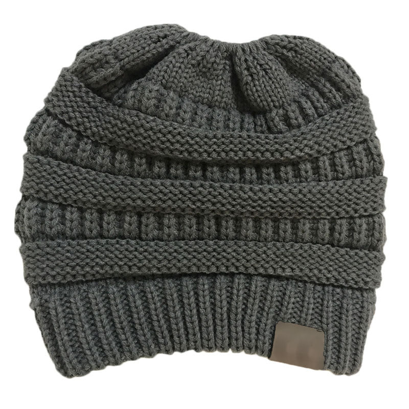 Women's round top knitting hat