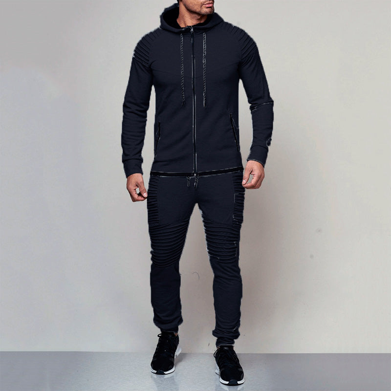 New Autumn and Winter Hooded Sweatshirt+Drawstring Pants