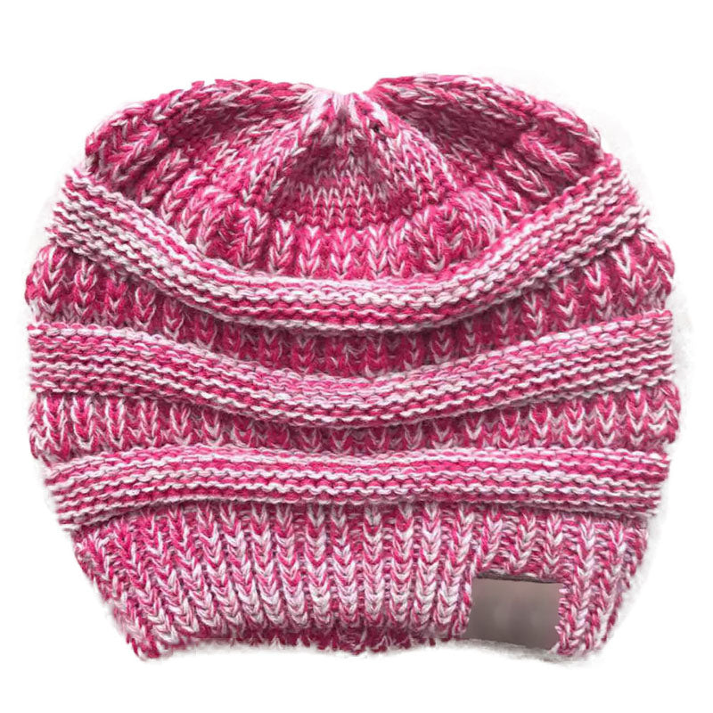 Women's round top knitting hat