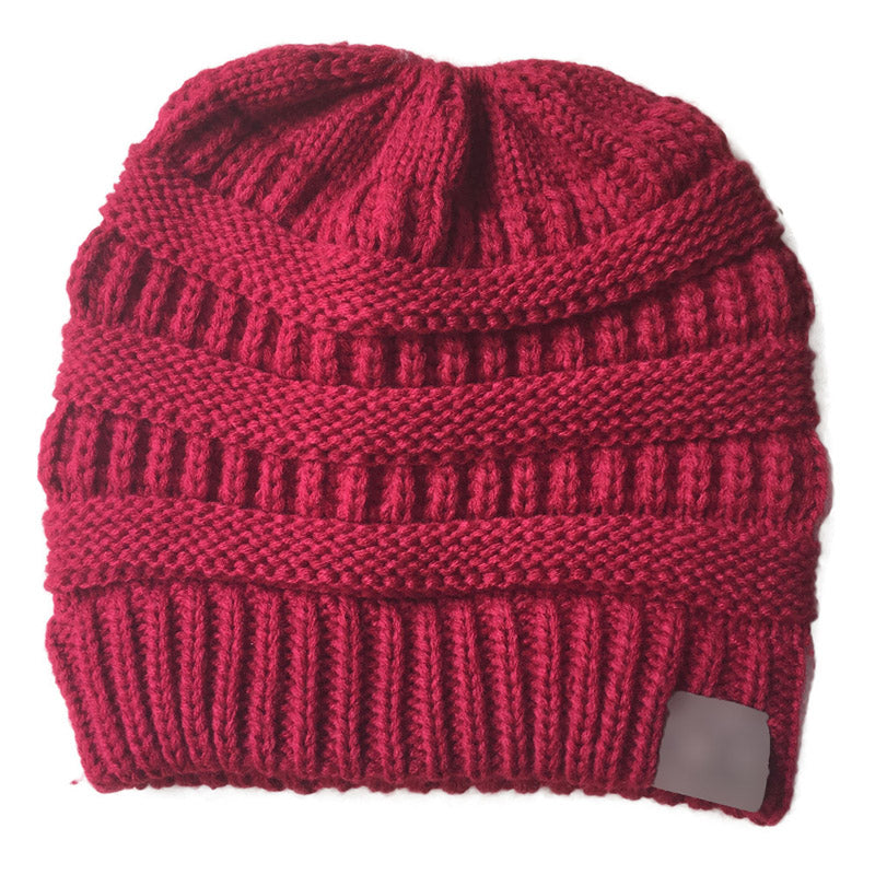 Women's round top knitting hat