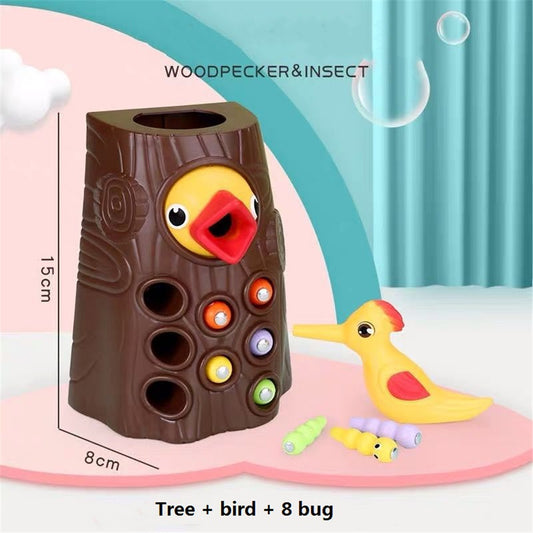 Woodpecker magnetic feeding bird educational toy