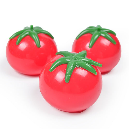 Tomato squeeze toy simulated soft anxiety reducer