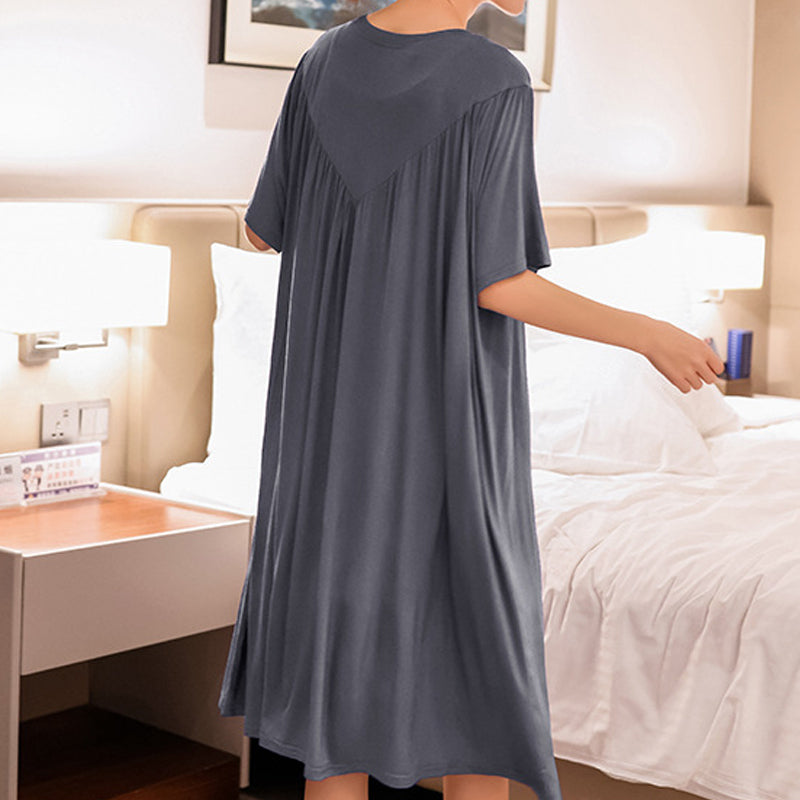 Super Soft Comfortable Short Sleeve Loose Pajama Dress