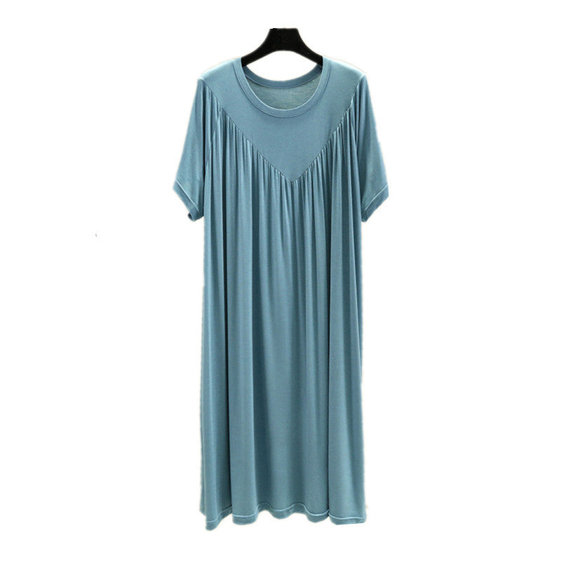 Super Soft Comfortable Short Sleeve Loose Pajama Dress