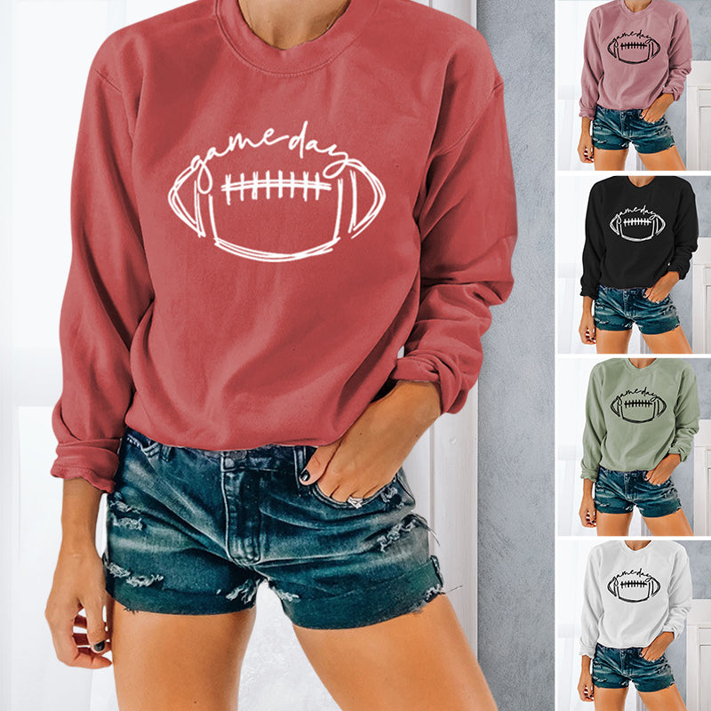 Rugby Print Long Sleeve Top