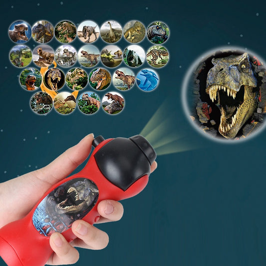 Children's sleep story dinosaur flashlight projector toy