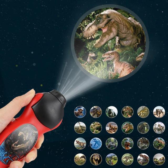 Children's sleep story dinosaur flashlight projector toy