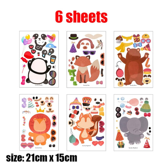 Cartoon animal stickers children's toys