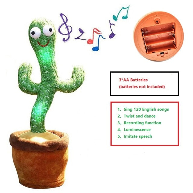 Dance cactus doll recording repeat plush toy