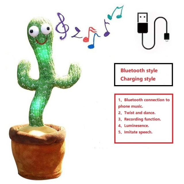 Dance cactus doll recording repeat plush toy