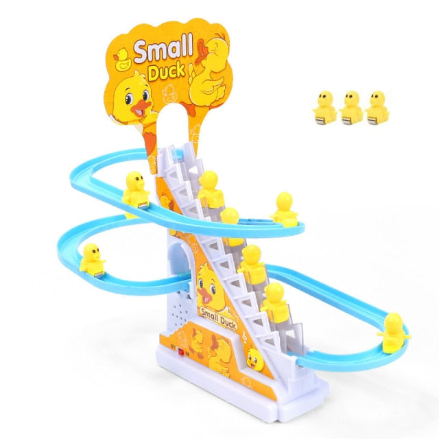 Electric duck stair climbing toy