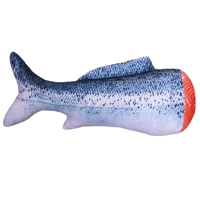 Pet Soft Plush 3D Fish Shape Cat Toy Interactive Gifts Fish Catnip Toys Catnip Stuffed Toys Cat Interaction Training Supplies