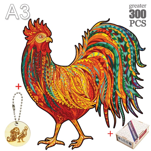 Fox peacock puzzle 3D Wooden Puzzle Children